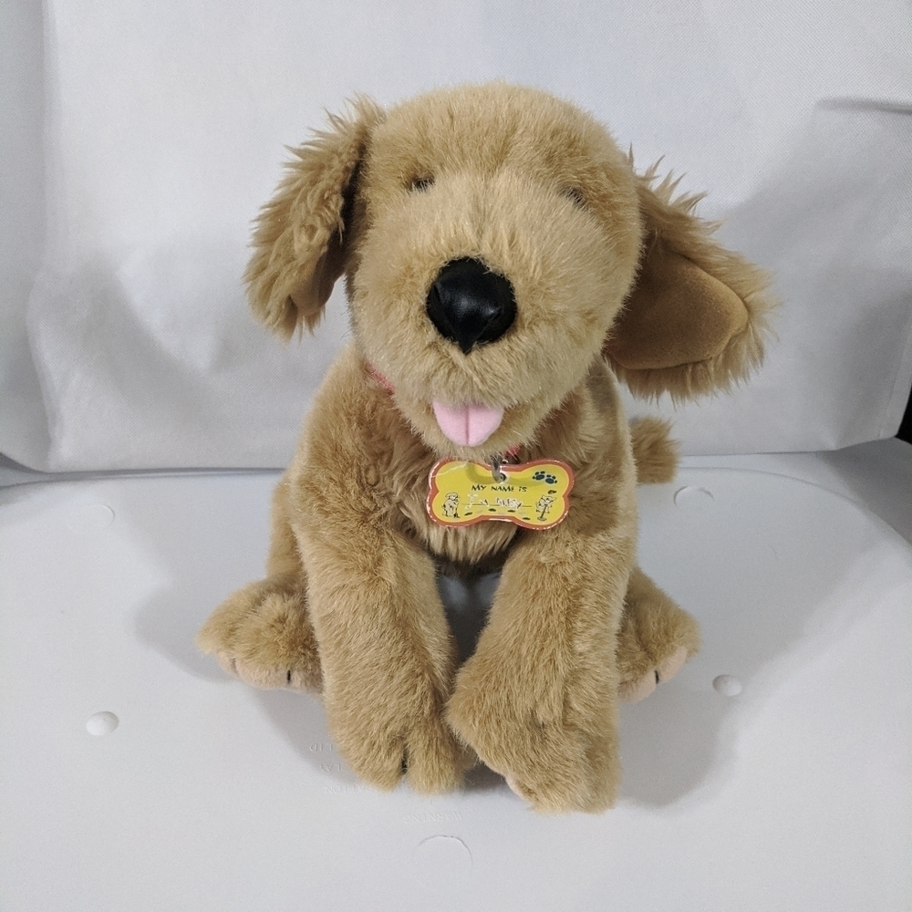Build-a-Bear Tan Puppy Dog with Collar Plush Stuffed Animal - 18"